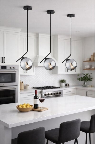 Brilagi - Pendul pe cablu DIOR 1xE27/60W/230V negru/gri fumuriu