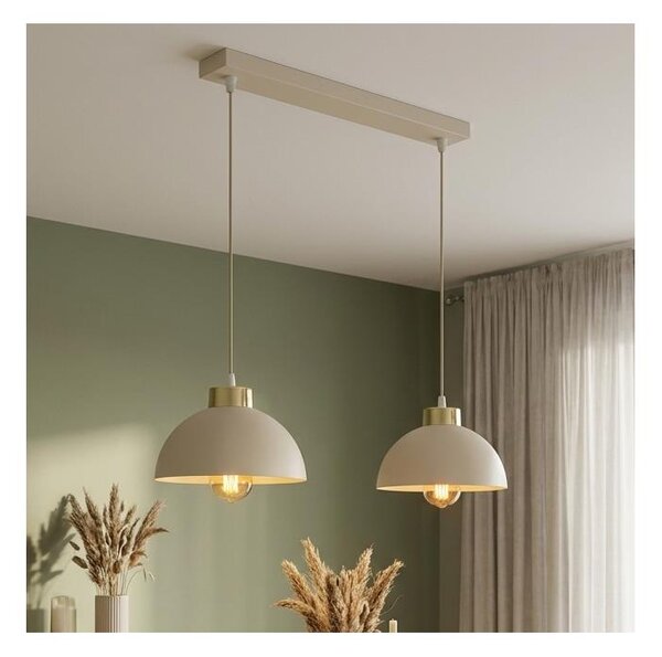 Brilagi - Pendul pe cablu MOON 2xE27/60W/230V bej/auriu