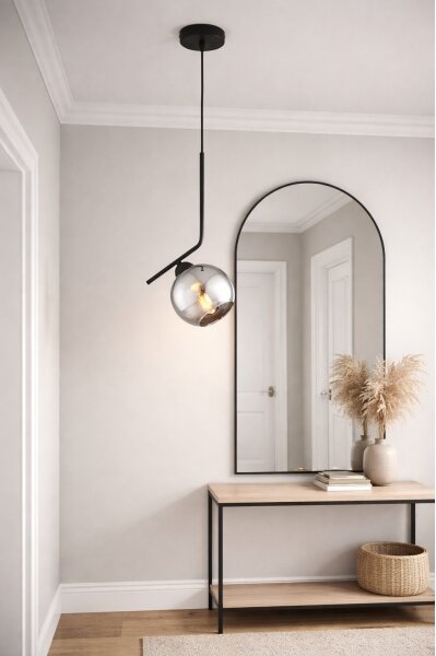 Brilagi - Pendul pe cablu DIOR 1xE27/60W/230V negru/gri fumuriu