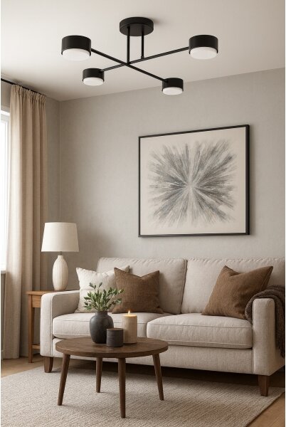 Brilagi - Plafonieră aplicată MONO 4x GX53/12W/230V negru