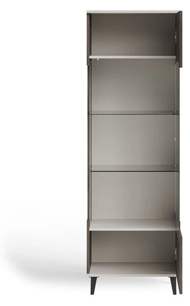 Vitrina RANDOM, nuc/casmir/negru, PAL furniruit/polipropilena, 60x40x1