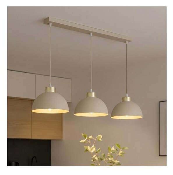 Brilagi - Lustră cu cablu MOON 3xE27/60W/230V bej/auriu