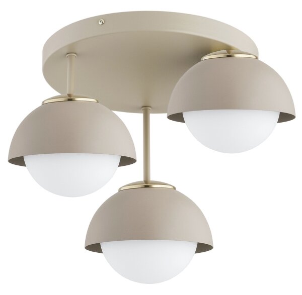 Brilagi - Lustră aplicată, COSMO 3x E27, 60W, 230V, bej/auriu