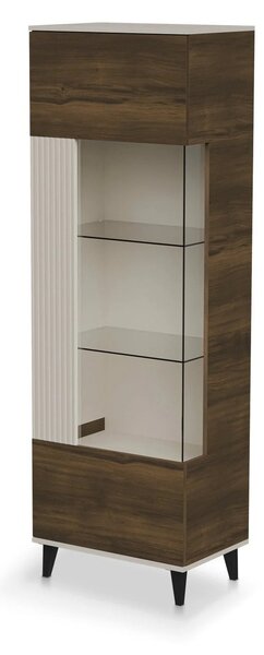 Vitrina RANDOM, nuc/casmir/negru, PAL furniruit/polipropilena, 60x40x1