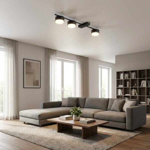 Brilagi - Corp de iluminat cu MONO 3x GX53/12W/230V, negru