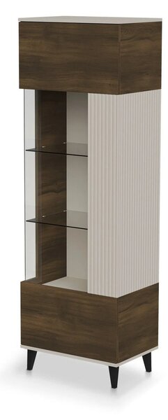 Vitrina RANDOM, nuc/casmir/negru, PAL furniruit/polipropilena, 60x40x1