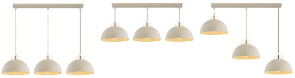 Brilagi - Lustră cu cablu MOON 3xE27/60W/230V bej/auriu