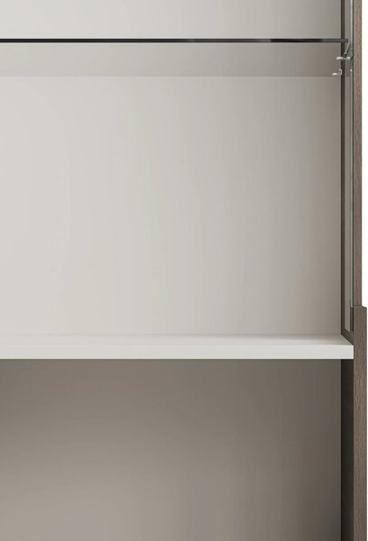 Vitrina RANDOM, nuc/casmir/negru, PAL furniruit/polipropilena, 60x40x1