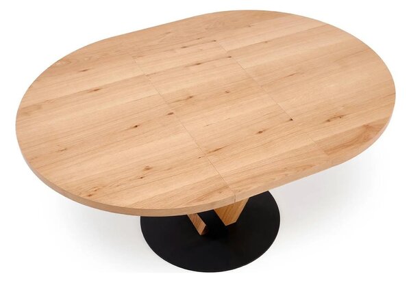 Masa extensibila FANIS, stejar/negru, 120/160x120x78 cm