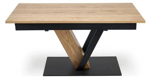 Masa extensibila FANIS, stejar/negru, 160/220x90x78 cm