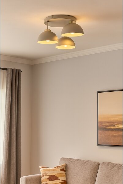 Brilagi - Lustră aplicată MOON 3xE27/60W/230V bej/auriu