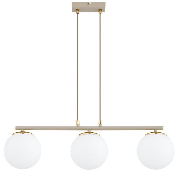 Brilagi - Candelabru suspendat pe cablu MILO ECRU 3xE27/60W/230V bej/auriu