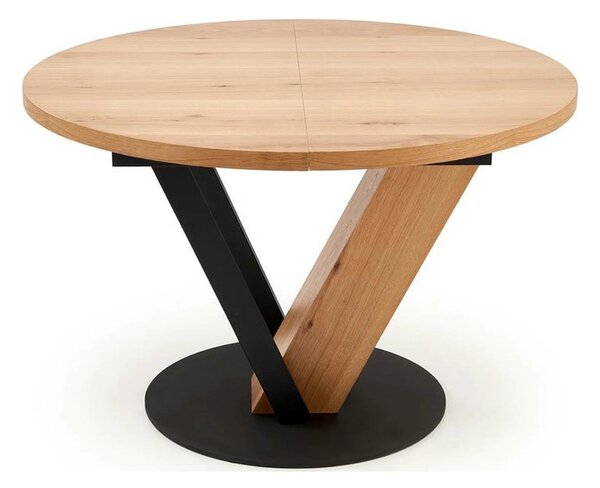 Masa extensibila FANIS, stejar/negru, 120/160x120x78 cm