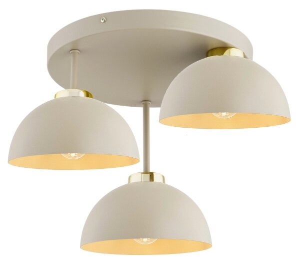 Brilagi - Lustră aplicată MOON 3xE27/60W/230V bej/auriu