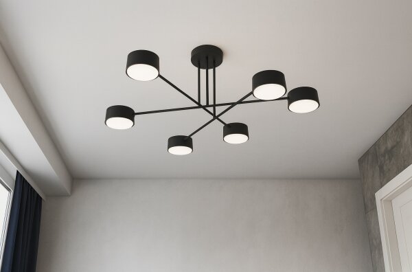 Brilagi - Lustră LED aplicată MONO 6xGX53/13W/230V neagră
