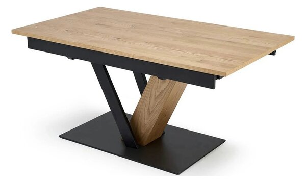 Masa extensibila FANIS, stejar/negru, 160/220x90x78 cm