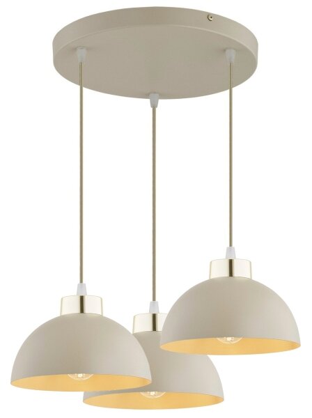 Brilagi - Candelabru suspendat pe cablu MOON 3xE27/60W/230V bej/auriu