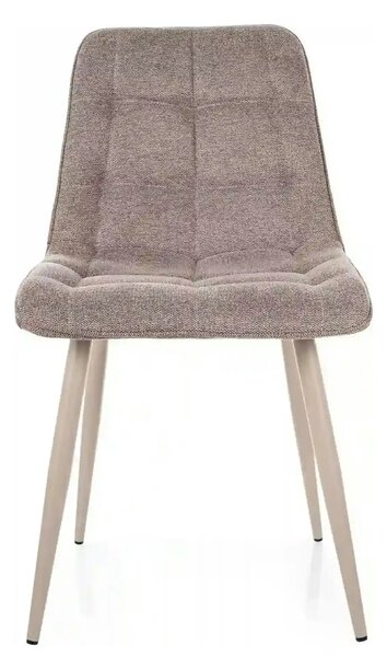 Scaun CHIC, bej - Brego 34, stofa clasica/metal, 50x58x88 cm