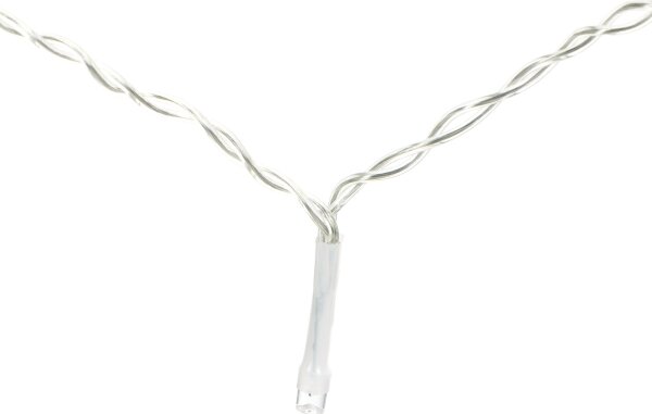 Aigostar - Ghirlandă LED de Crăciun pentru exterior, 300 LED, 8 moduri, alimentare 3xAA, 18 x 0,6 m, IP44, alb rece