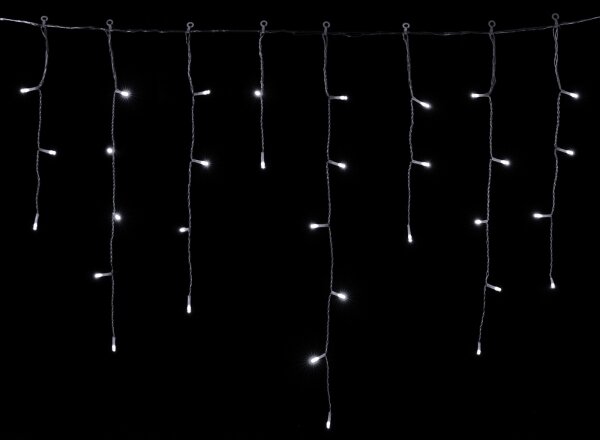 Aigostar - Ghirlandă LED de Crăciun pentru exterior, 300 LED, 8 moduri, alimentare 3xAA, 18 x 0,6 m, IP44, alb rece