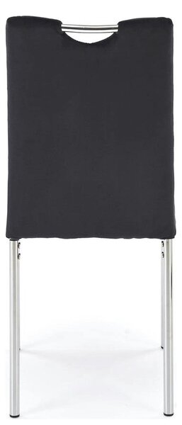 Scaun K578, negru - HLR 66/argintiu, stofa catifelata/otel, 43x53x93 c