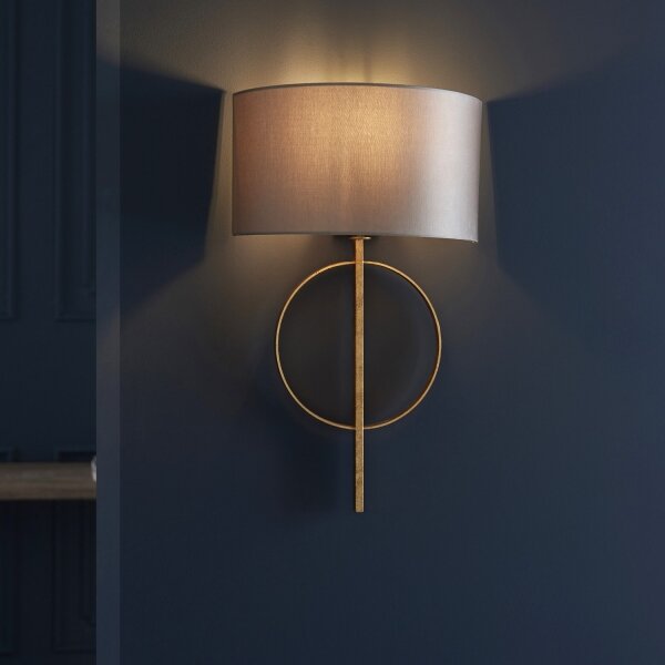 Endon 95210 - Lampă de perete 1xE27/10W/230V gri/alamă