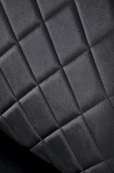 Scaun K578, negru - HLR 66/argintiu, stofa catifelata/otel, 43x53x93 c