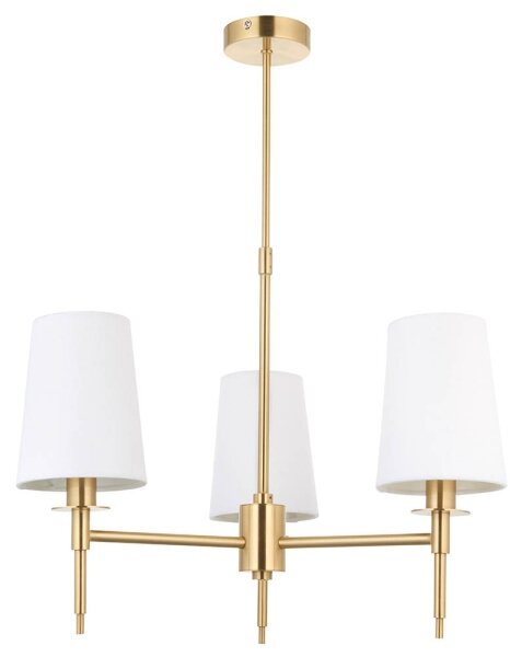 Endon 99456 - Lustră cu tijă 3xE14/6W/230V auriu/alb