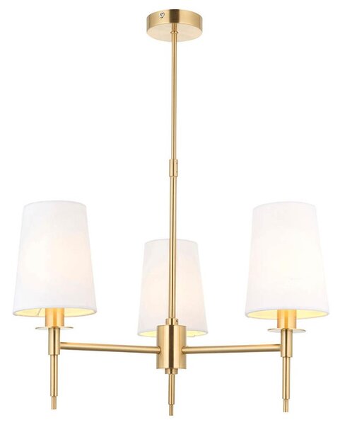 Endon 99456 - Lustră cu tijă 3xE14/6W/230V auriu/alb