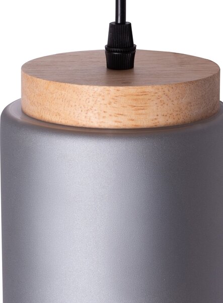 Lampă suspendată APP1810-1CP Frosted Grey