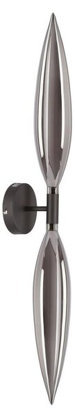 Aplica de perete NORDIC 2xG9/5W/230V negru/gri fumuriu