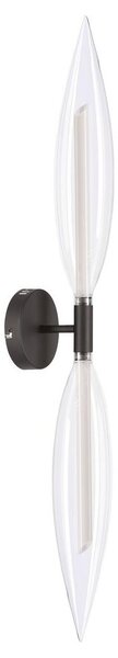 Aplica de perete NORDIC 2xG9/5W/230V negru/transparent