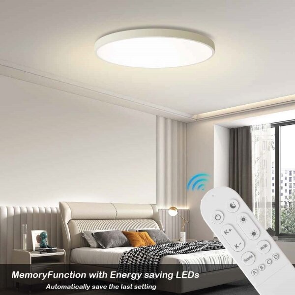 Immax NEO 07315L-LED Plafonieră reglabilă SEMPLICI 96W/230V diam. 80 cm Wi-Fi Tuya albă + telecomandă