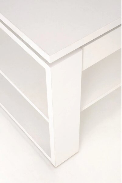 Masuta cafea BETTY, alb, PAL laminat, 120x65/92x50/72 cm