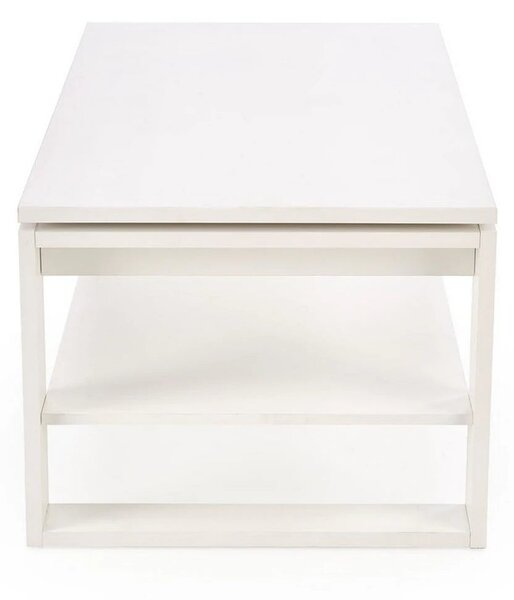 Masuta cafea BETTY, alb, PAL laminat, 120x65/92x50/72 cm