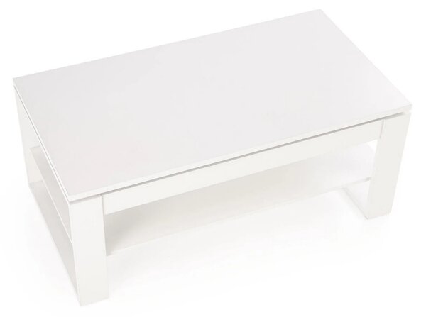 Masuta cafea BETTY, alb, PAL laminat, 120x65/92x50/72 cm
