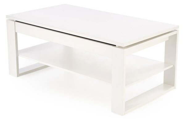 Masuta cafea BETTY, alb, PAL laminat, 120x65/92x50/72 cm
