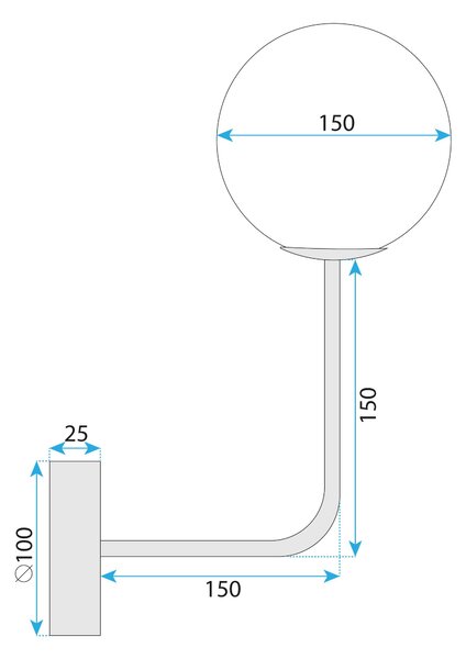 Lampa de perete G096-1W GOLD