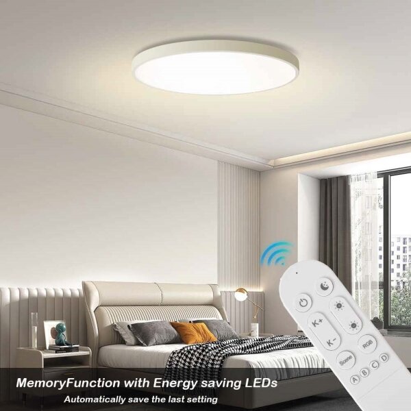 Immax NEO 07315L-LED Plafonieră reglabilă SEMPLICI 96W/230V diam. 80 cm Wi-Fi Tuya albă + telecomandă