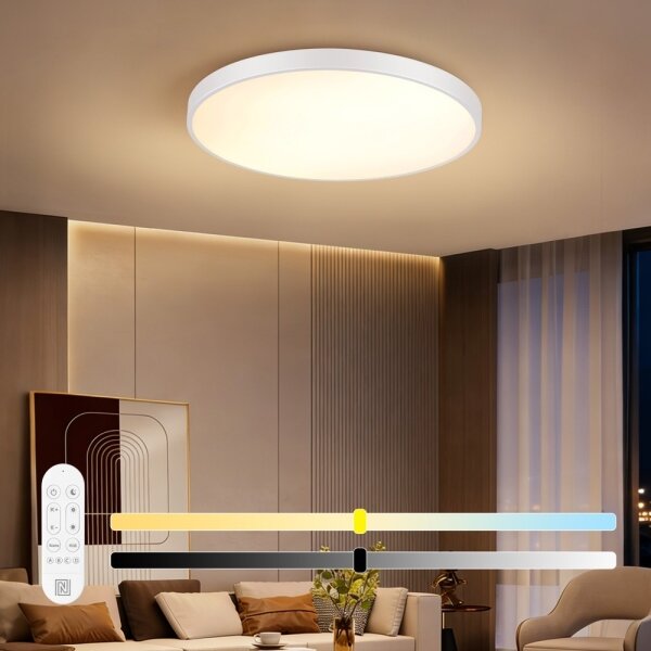 Immax NEO 07315L-LED Plafonieră reglabilă SEMPLICI 96W/230V diam. 80 cm Wi-Fi Tuya albă + telecomandă