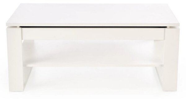 Masuta cafea BETTY, alb, PAL laminat, 120x65/92x50/72 cm