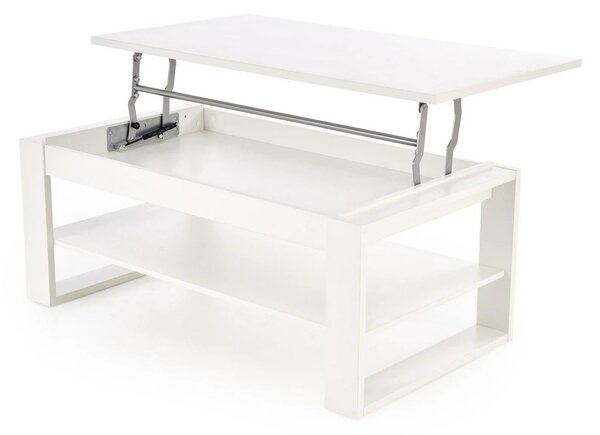 Masuta cafea BETTY, alb, PAL laminat, 120x65/92x50/72 cm