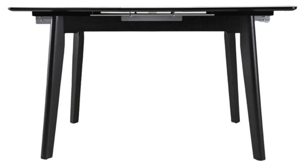 Masa extensibila OSTEN, alb cu efect de marmura/auriu/negru, 110/140x8