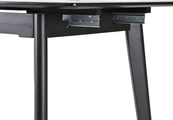 Masa extensibila OSTEN, alb cu efect de marmura/auriu/negru, 110/140x8