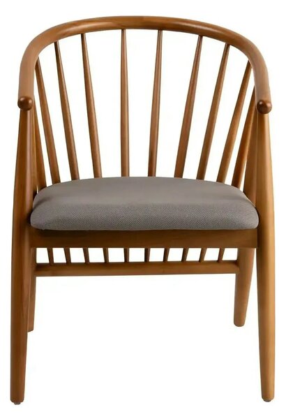 Scaun DORIS, stejar/gri, stofa/lemn, 56x58x82 cm