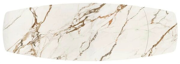 Masa extensibila FLAVOR, efect marmura alba/nuc, ceramica/sticla, 200/