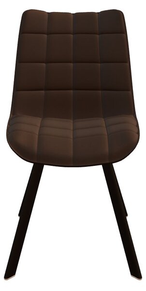 Scaun K332, maro/negru, stofa catifelata/metal, 46x61x84 cm