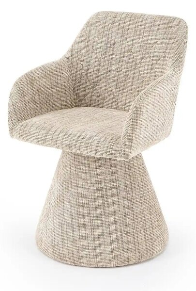 Scaun rotativ K603, stofa clasica bej, 55x55x85 cm