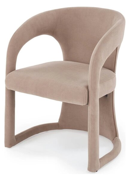Scaun K615, bej, stofa catifelata, 60x58x78 cm