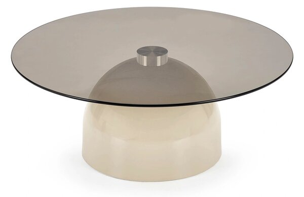 Masuta cafea STARK, fumuriu/casmir, sticla/metal, 80x33 cm